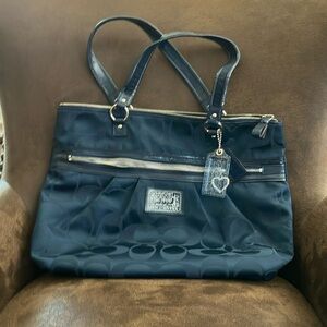 Navy blue Coach purse